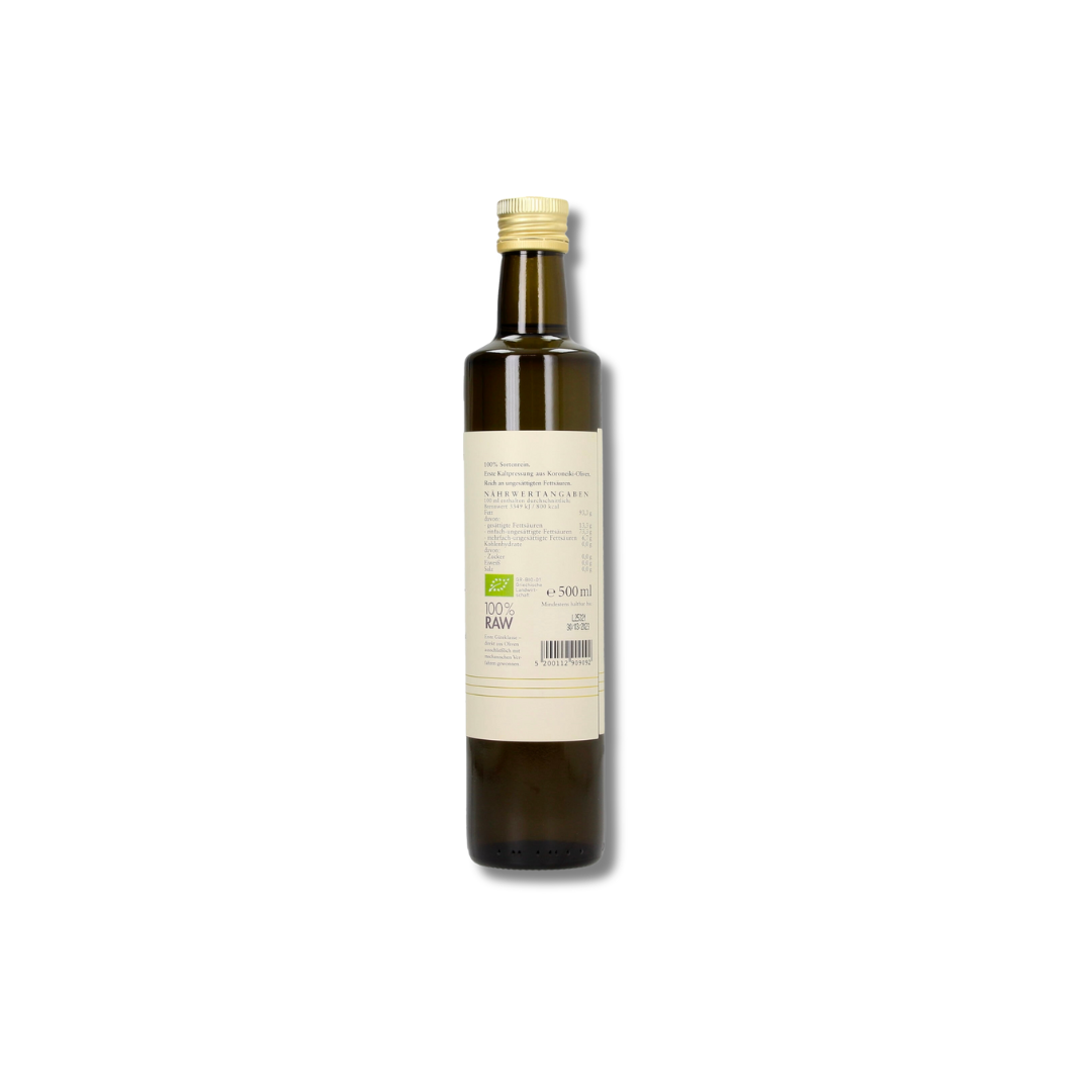 Organic extra virgin olive oil from Greece