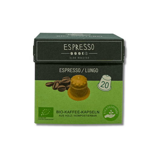 Espresso capsules organic & fair Strong and velvety like in Italy
